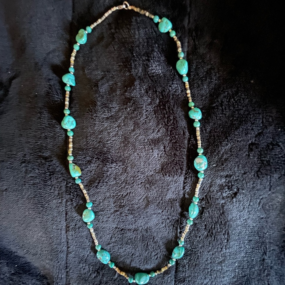 Natural Turquoise chain.  Native American